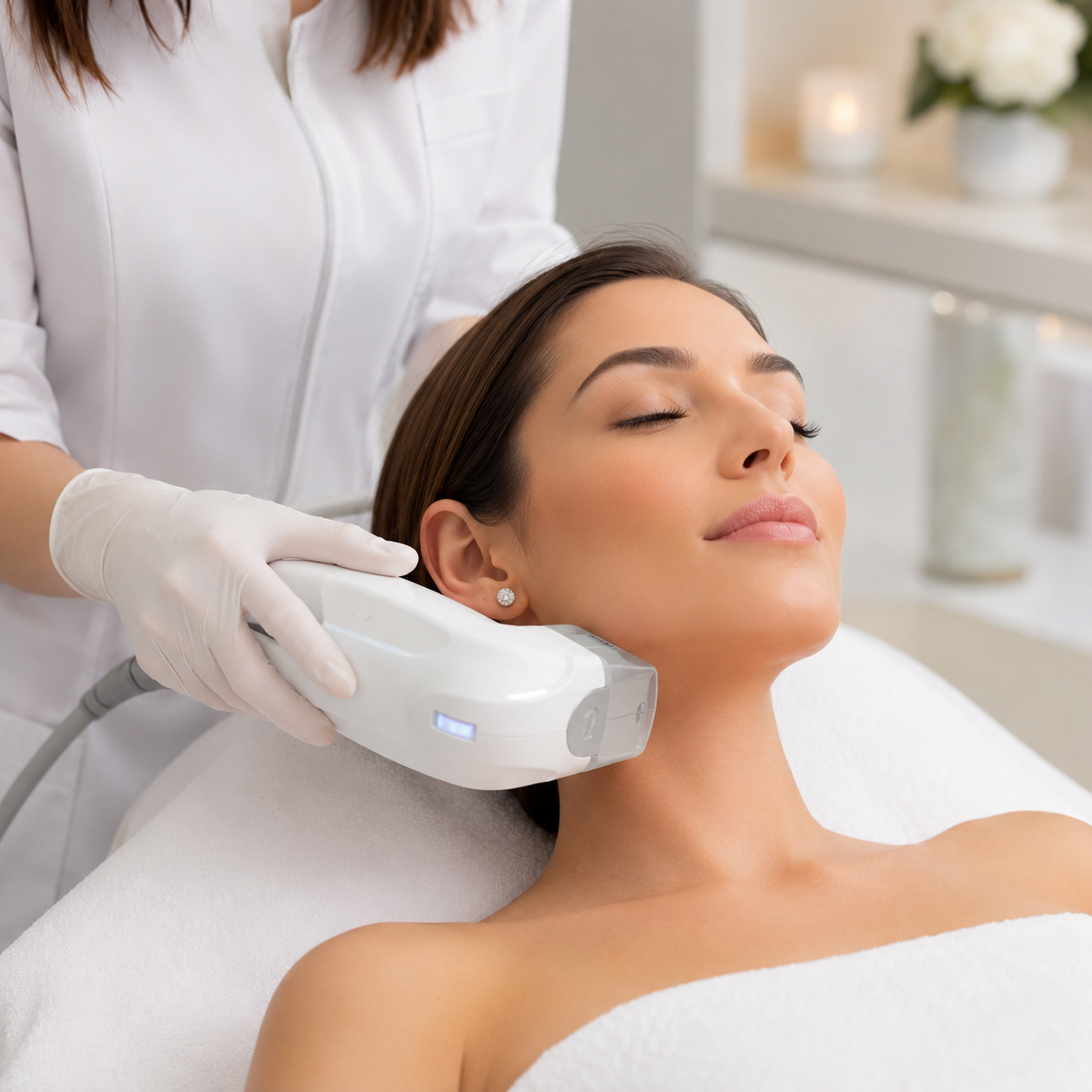 HIFU skin treatment service illustration