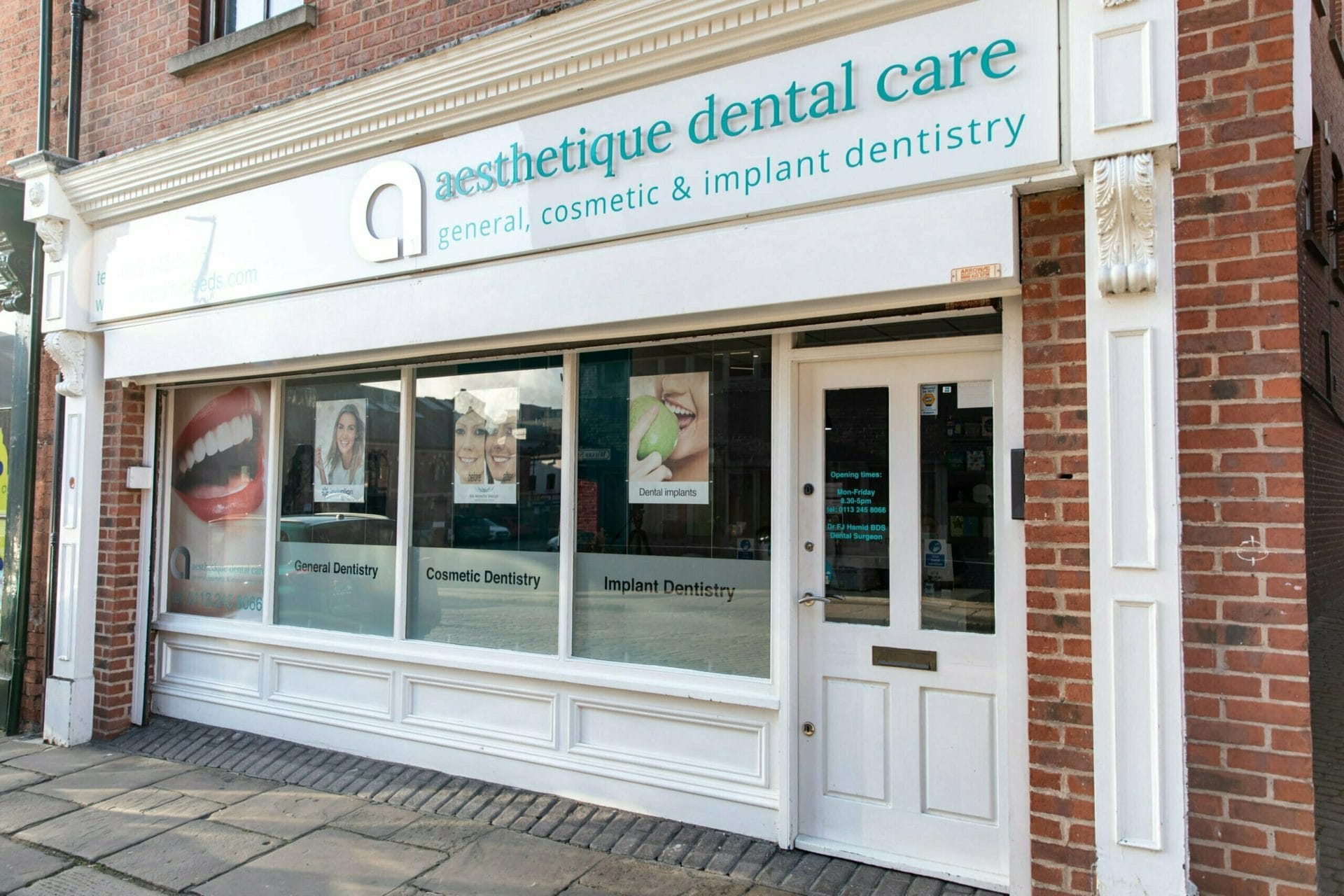 Aesthetique Dental Care clinic exterior and reception