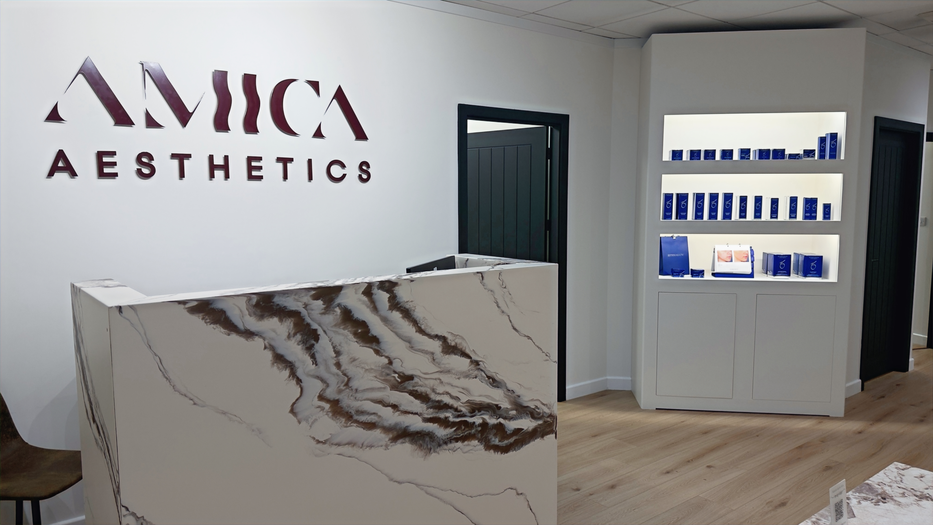 Amica Aesthetics clinic homepage hero image