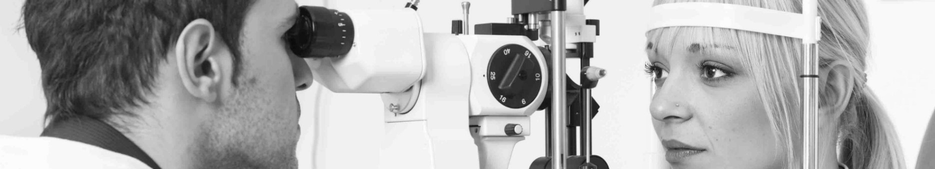 Home page hero image — eye examination