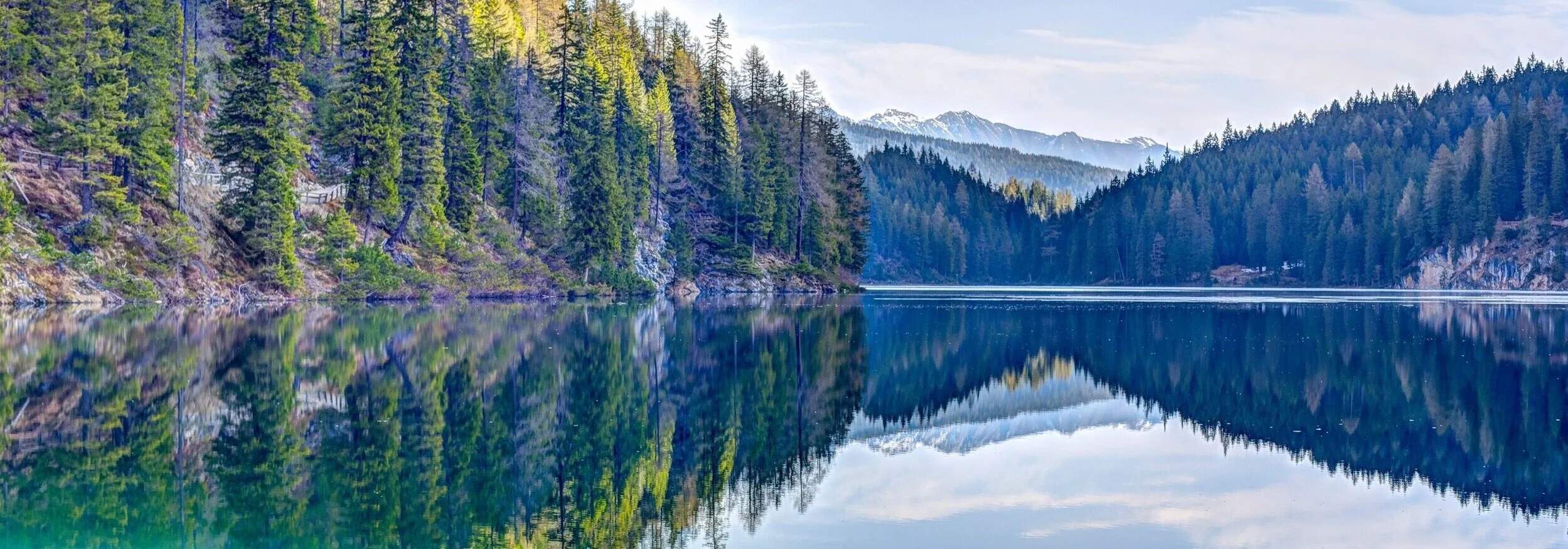 What we offer page banner image (lake and forest landscape)