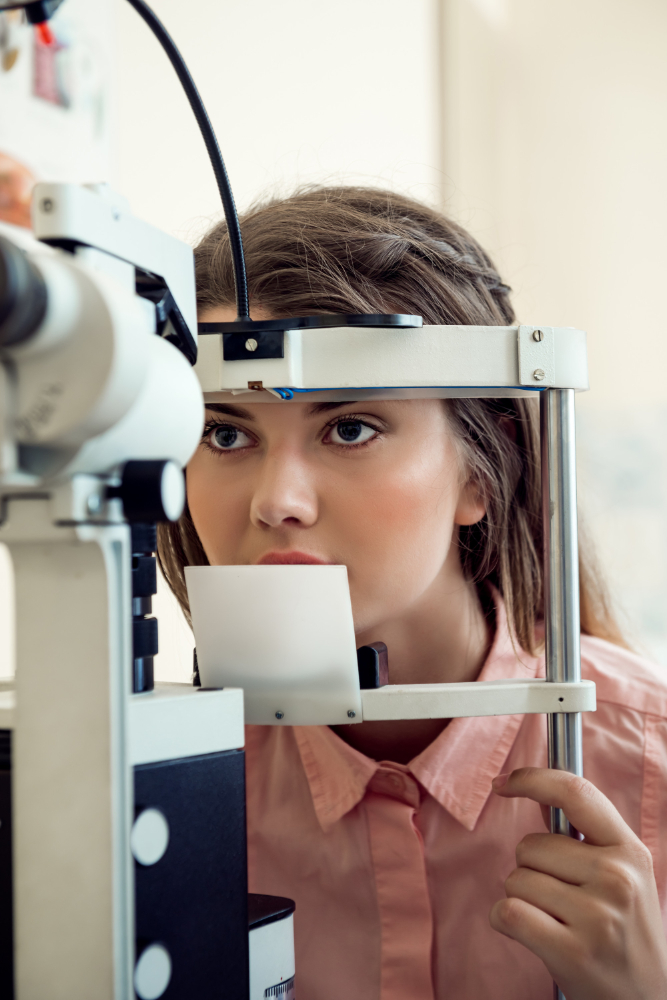 Eye examination at Cadman Visioncare