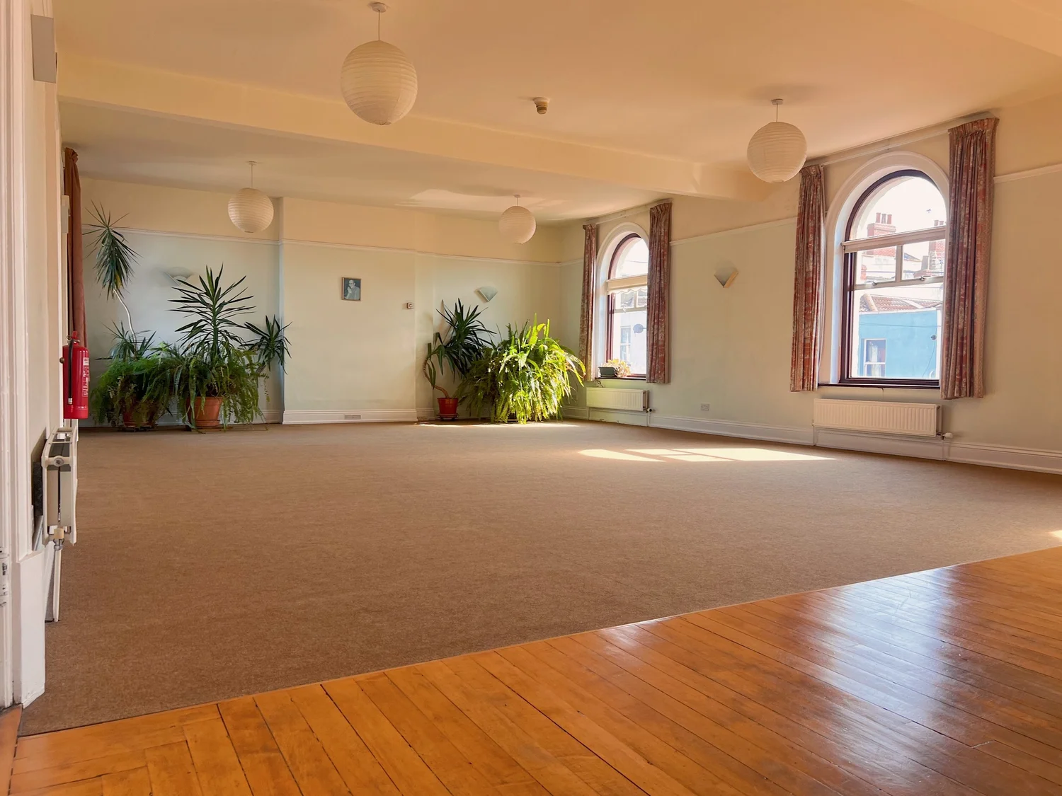 The hall at Centre for Whole Health, used for group classes