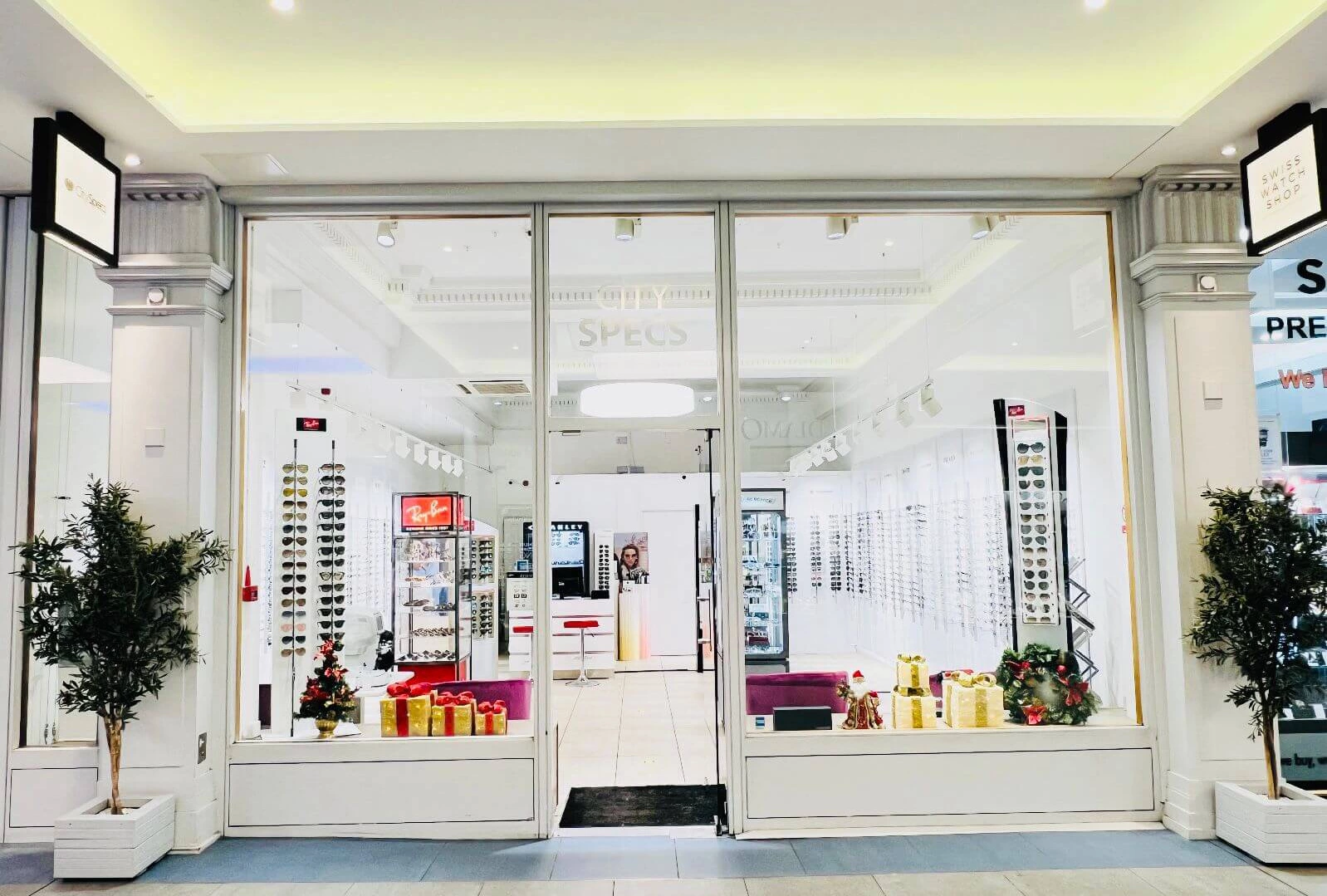 City Specs Opticians Manchester store entrance and interior