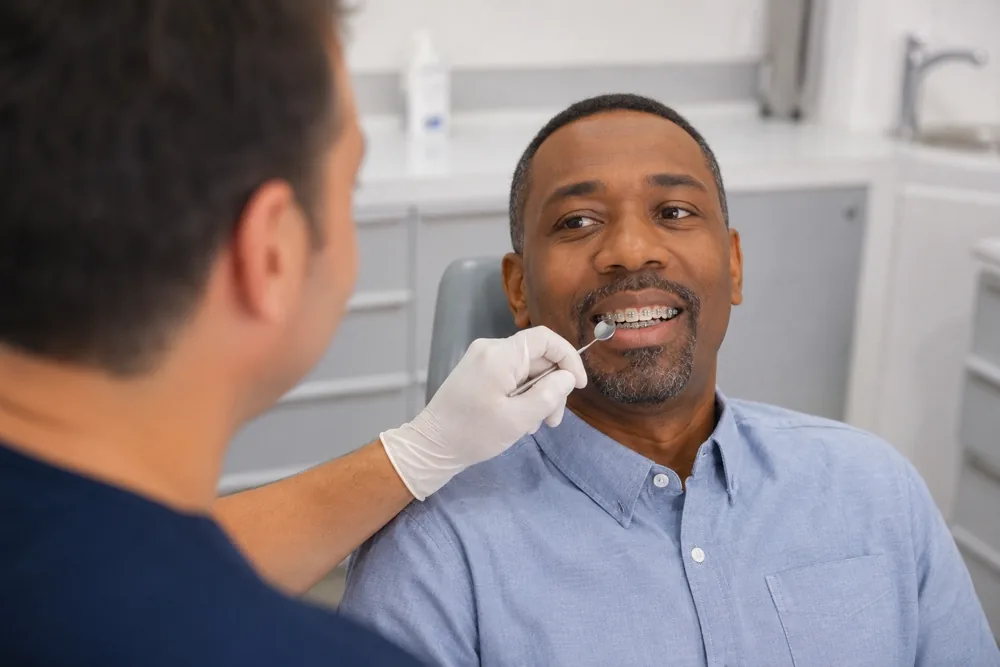 Patient consultation with Damon Steel Braces