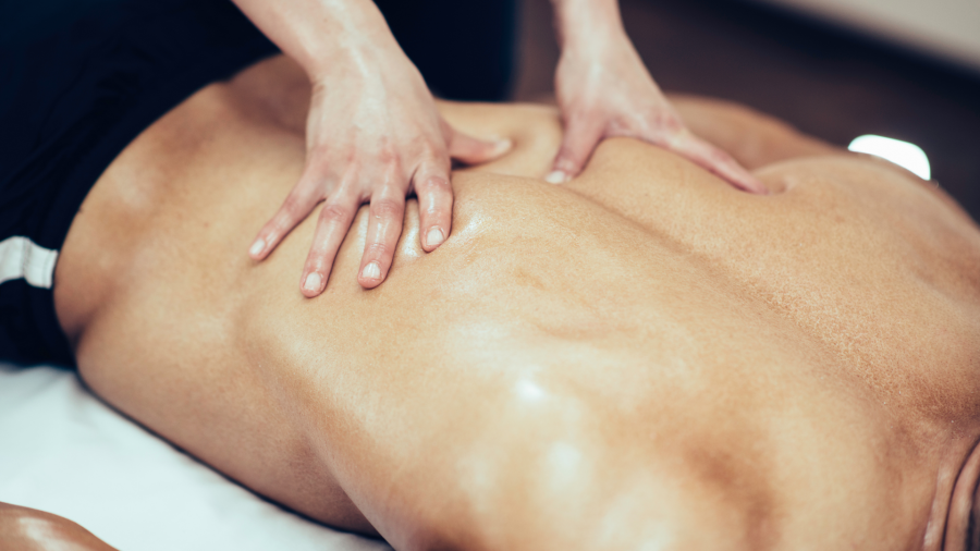 Massage therapy session