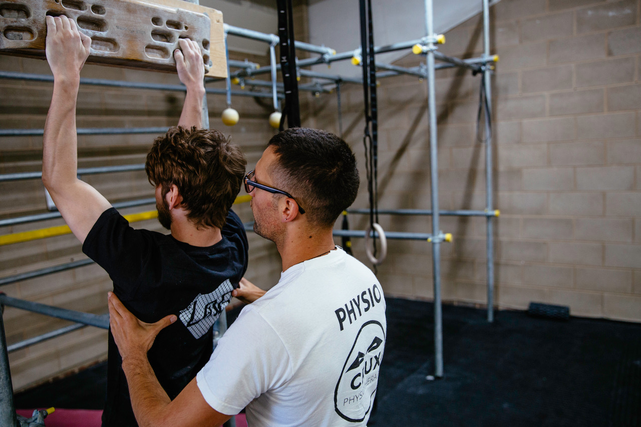 Climbing and training session