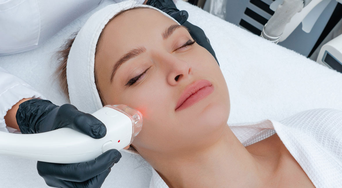 Laser hair removal treatment before photo