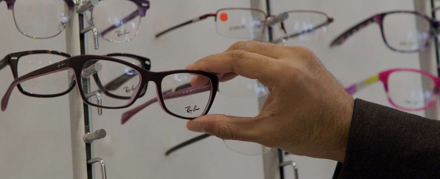 Direct Vision Opticians clinic interior with eyewear display