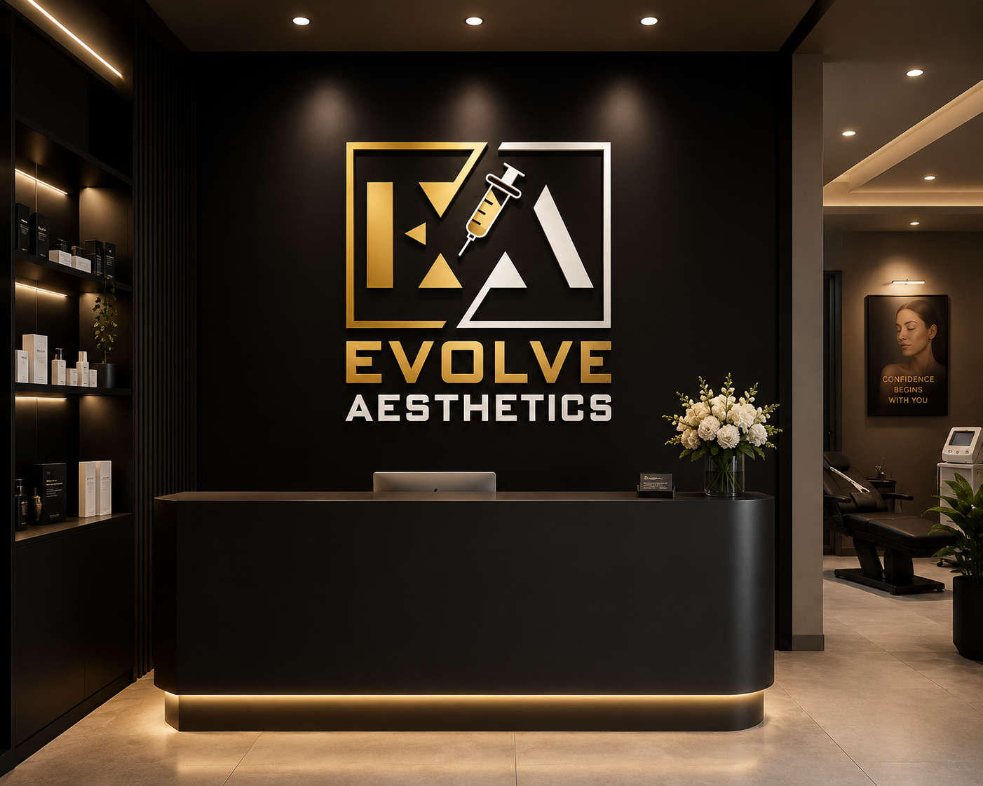 Evolve Aesthetics clinic homepage hero image