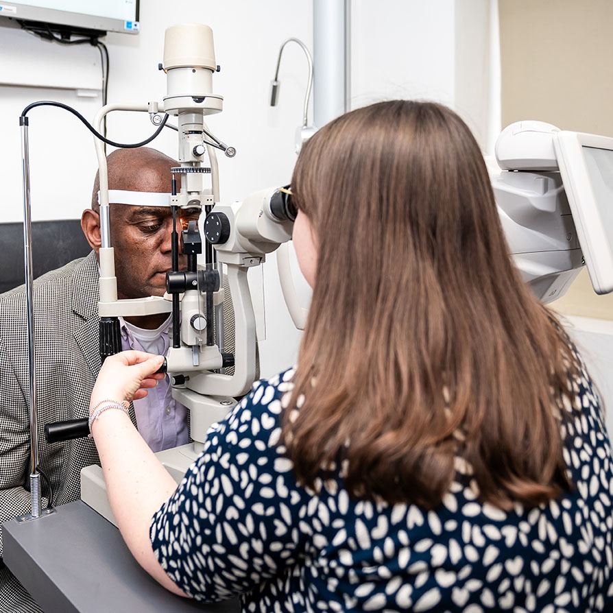Eye examination service at Leemings Opticians Didsbury