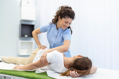 Chiropractic treatment room at Manchester Chiropractors