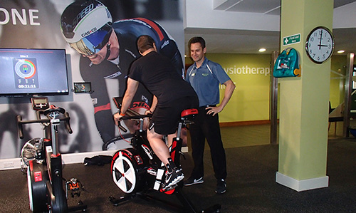 Watt bike rehabilitation equipment at Bristol physiotherapy clinic