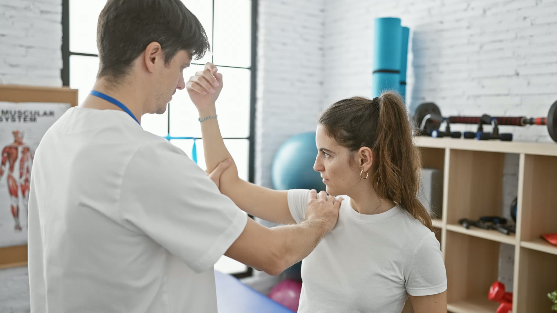 Physio Pattern Manchester clinic treatment room with therapy equipment
