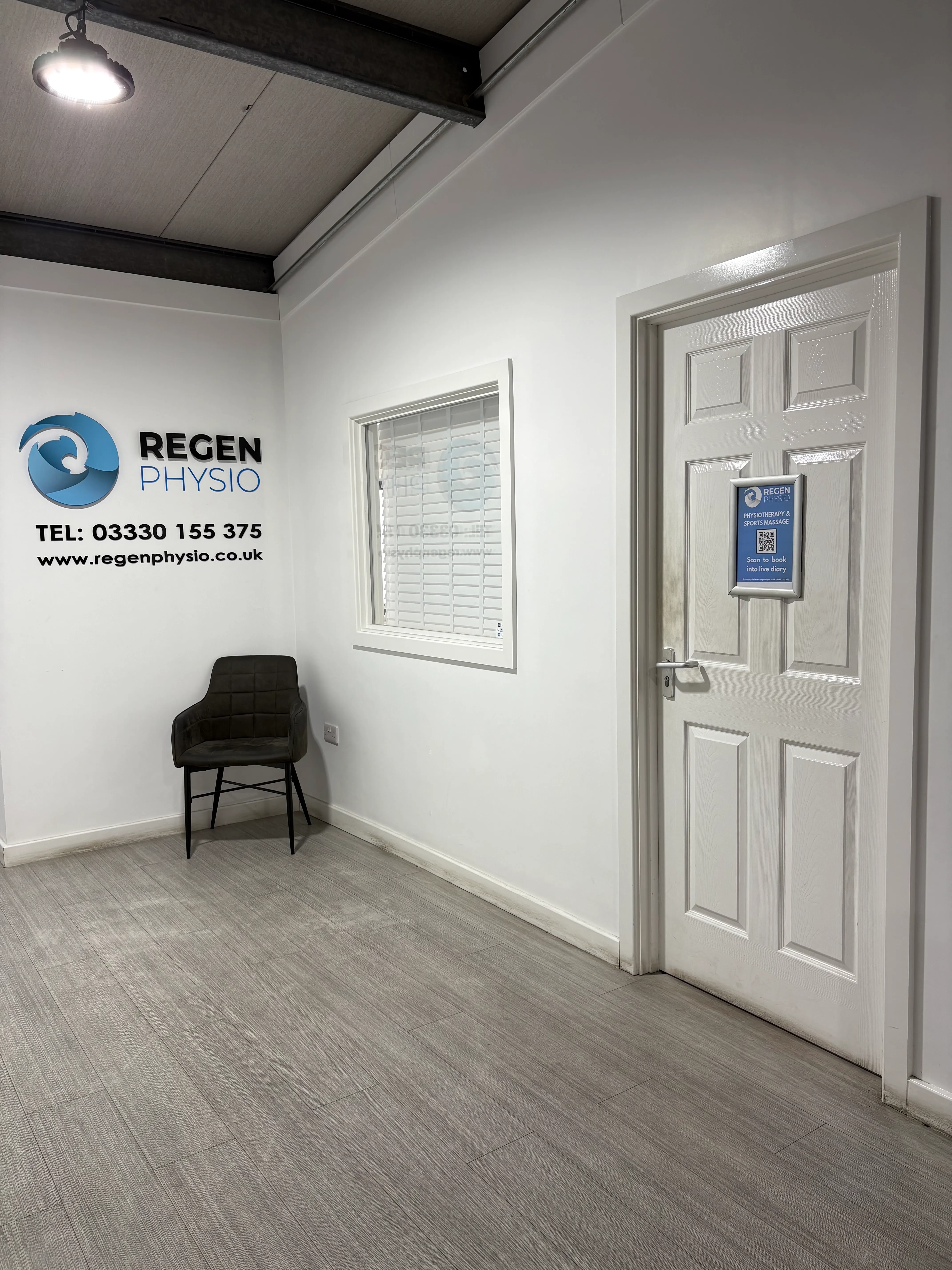 Regen Physio clinic interior and therapy space