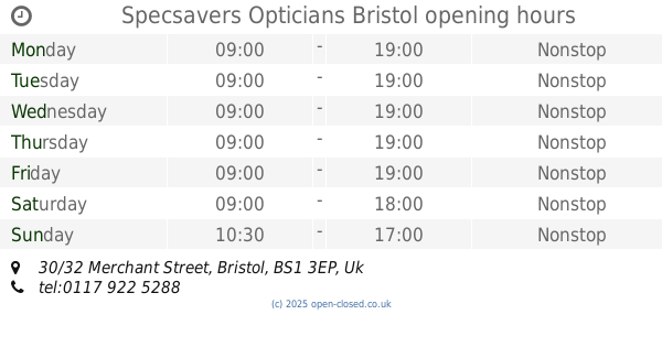 Inside Specsavers Opticians & Hearing Centre — Bristol City Centre