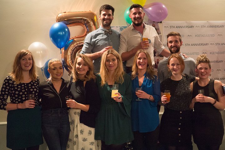 The Chiropractic Centre team at a 5th-anniversary 'GETADJUSTED' event