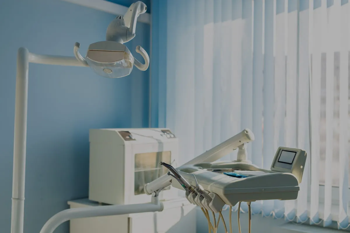 Professional equipment used in the dental clinic