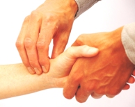 Natural Health Consultation - taking the pulse
