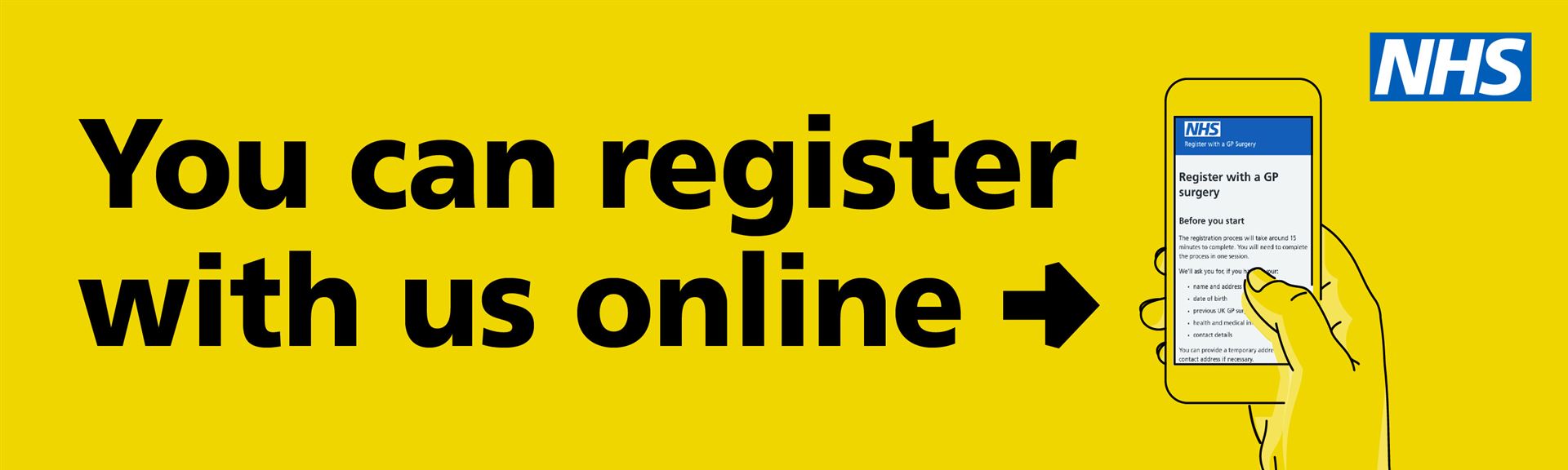 The Park Medical Centre registration banner