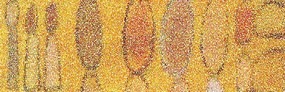 Warm-toned pointillist artwork of figures, used as a section banner