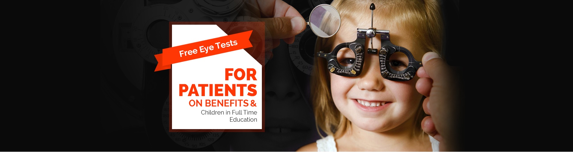 Vision Service Opticians homepage hero banner