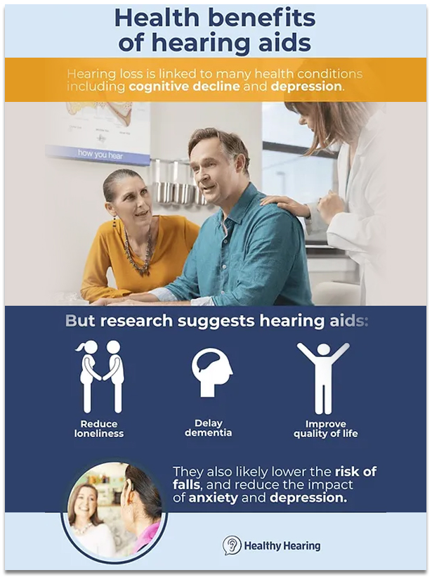 NHS hearing aid benefits graphic