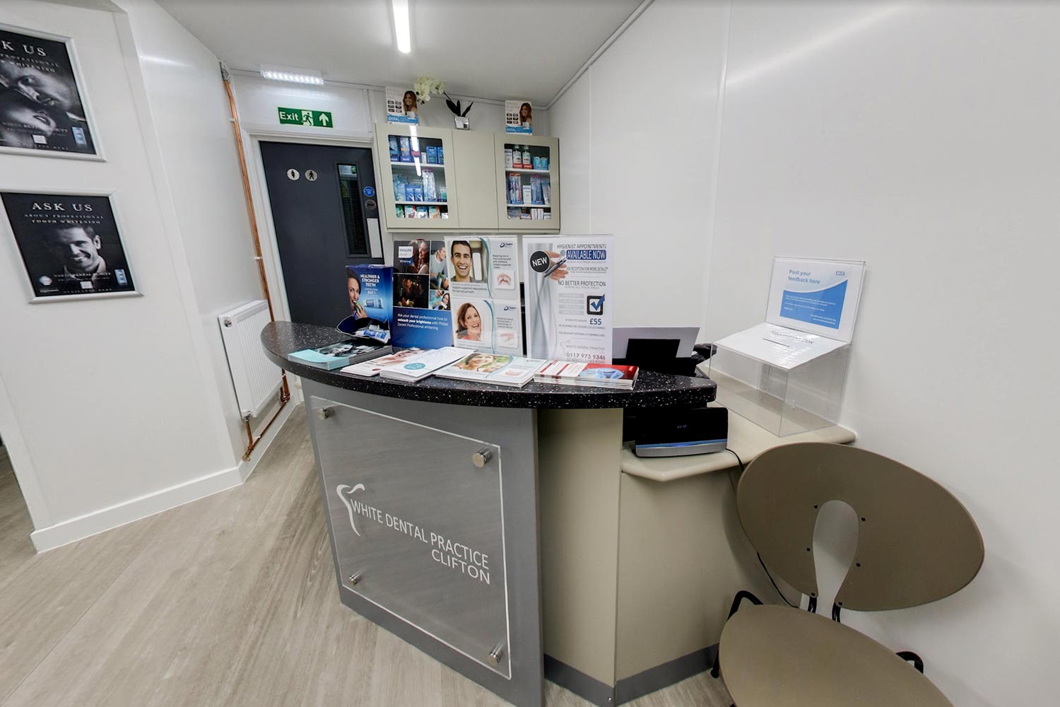 Reception of White Dental Practice Clifton